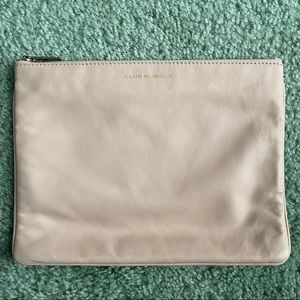 Club Monaco Leather Pouch with gold hardware